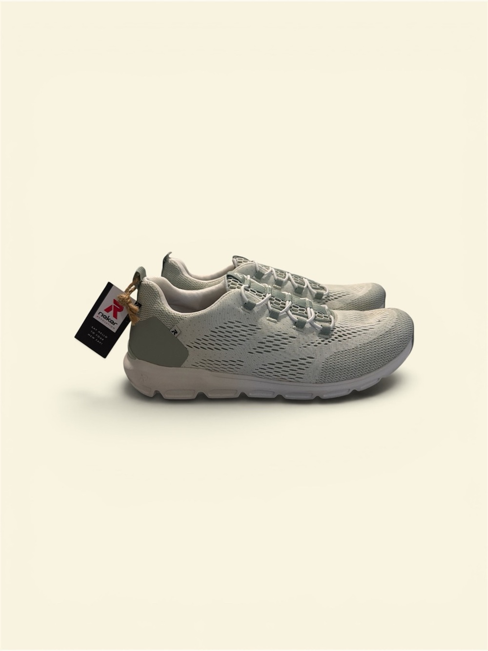 Rieker Men's Knit Athletic Sneakers - Light Grey